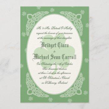 Small Celtic Mist Wedding  - Green Front View