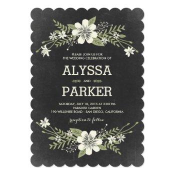 Small Chalkboard Blooms Wedding Front View
