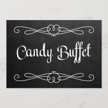 Small Chalkboard Style "candy Buffet" Wedding Sign Front View