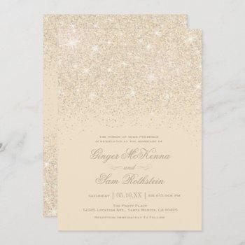 Small Champagne Glitter Wedding Front View