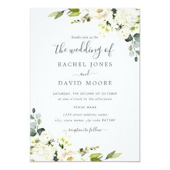 Small Champagne Green Watercolor Floral Wedding Front View