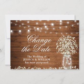 Small Change The Date Baby's Breath String Lights Rustic Front View