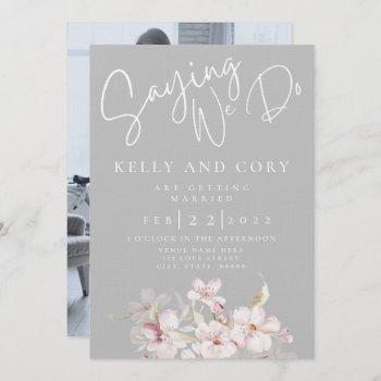 cherry blossom wedding invitation