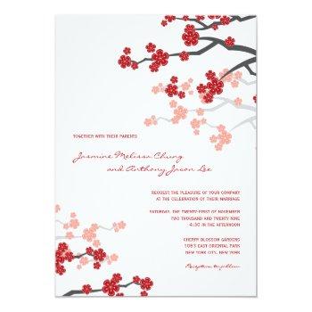 Small Cherry Blossoms & Double Happiness Chinese Wedding Back View