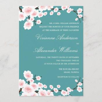 cherry blossoms | wedding invitation
