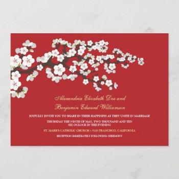 Small Cherry Blossoms Wedding  (red) Front View