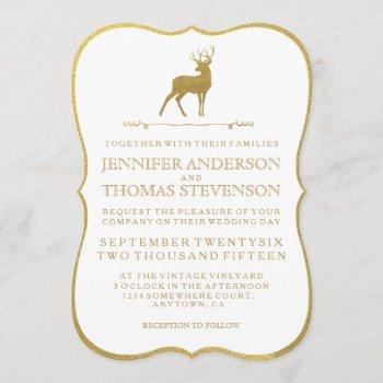 Small Chic Gold | Rustic Deer Wedding Front View