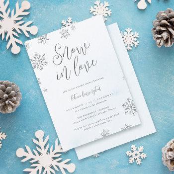 Small Chic Snowflakes Snow In Love Winter Baby Shower Front View