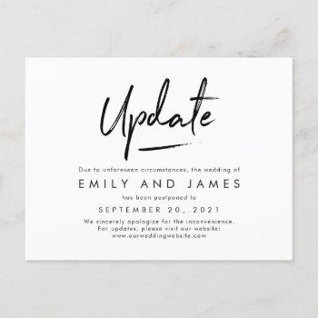 chic strokes editable color change the date postcard