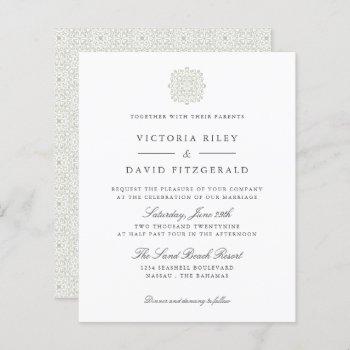 Small Chic Tiles Elegant Timeless Budget Wedding Front View
