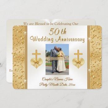 christian 50th wedding anniversary invitations