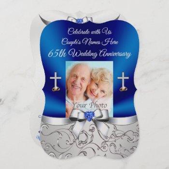 Small Christian 65th Wedding Anniversary Front View