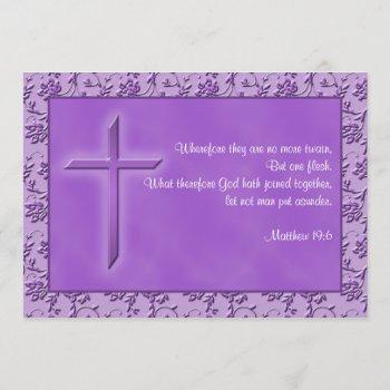 Small Christian Purple Passion Wedding  2 Front View