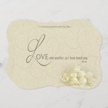 christian renewing wedding vows invitation -roses