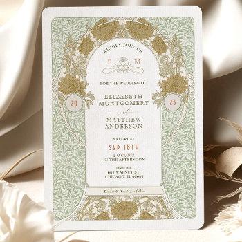chrysanthemum wedding invitations william morris
