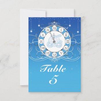 Small Cinderella Almost Midnight Silver Blue Table Front View