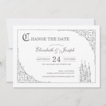 Small Cinderella Castle | Fairytale Change The Date Save The Date Front View