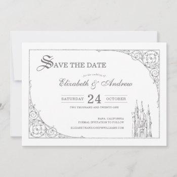 Small Cinderella Castle | Fairytale Save The Date Front View