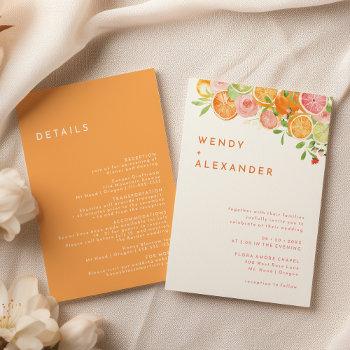 Small Citrus Watercolor Details All In One Wedding Front View