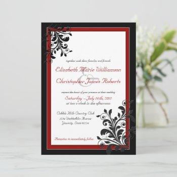 Small Classic Elegant Red Wedding Front View