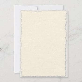 Small Classic Faux-deckle Edge Wedding Invite Template Front View