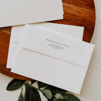 Small Classic Minimalist Wedding  Envelope Front View