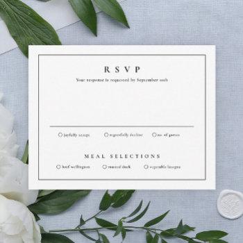 classic simple clean elegant wedding  invitation