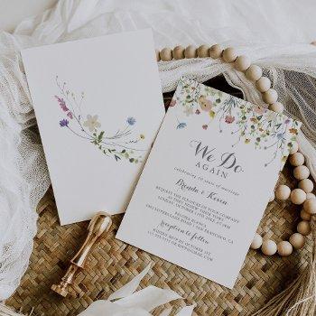 colorful dainty wild we do again vow renewal invitation