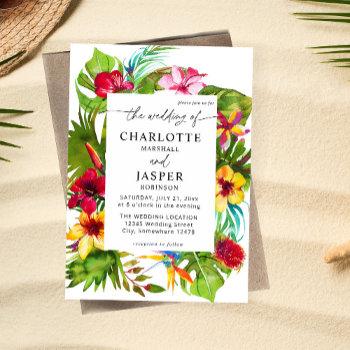 Small Colorful Tropical Floral Wedding Front View