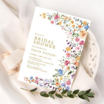 colorful wildflower garden bridal shower invitatio invitation