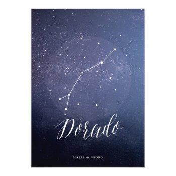Small Constellation Star Celestial Table Number Dorado Front View