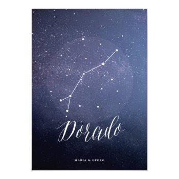 Small Constellation Star Celestial Table Number Dorado Back View