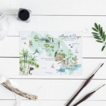 Small Costa Rica | Destination Wedding Itinerary Map Front View