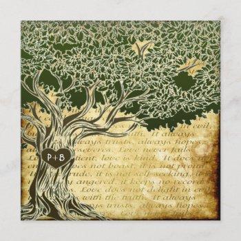 Small Country Oak Tree Vintage Wedding Front View