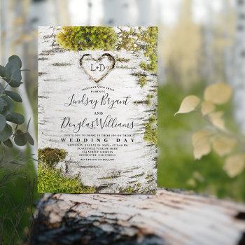 Small Country Rustic Birch Tree Bark Fall Wedding Front View