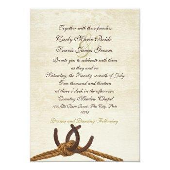 Small Country Rustic Horseshoes Wedding Back View