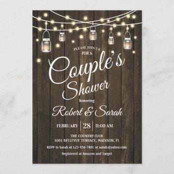 Small Couple's Shower - Rustic Wood Front View