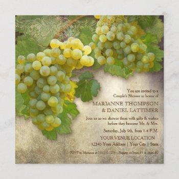 Small Couples Shower Vineyard Fall Autumn Wedding Invite Front View