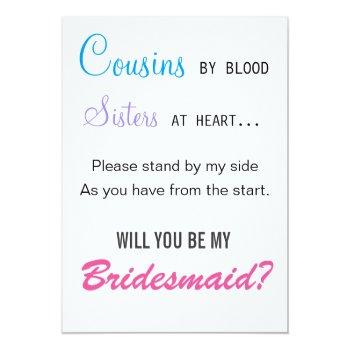 Small Cousins By Blood, Sisters At Heart - Bridesmaid Front View