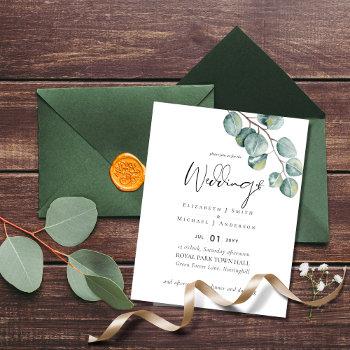 Small Create Your Own Custom Eucalyptus Greenery Wedding Front View