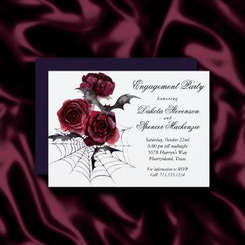 Small Creepy Beautiful | Gothic Floral Bats Engagement Front View