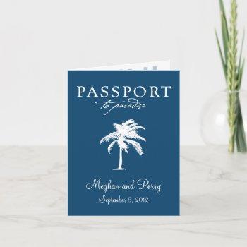 cruise wedding passport invitation