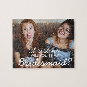 Small Custom Photo Bridesmaid Proposal Puzzle Gift Front View