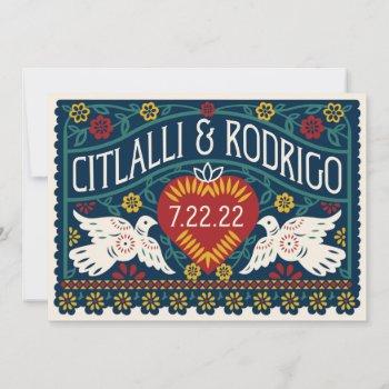 customized papel picado love birds updated invitat invitation