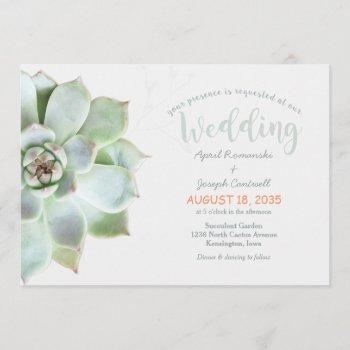 Small Cute Backyard Succulent Cactus Wedding Front View