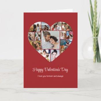 Small Cute Heart Photo Collage Red Love Valentine's Day Front View