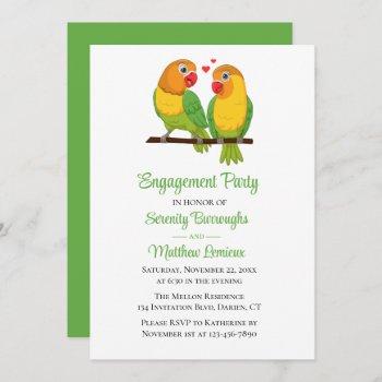 cute lovebirds wedding love birds engagement party invitation