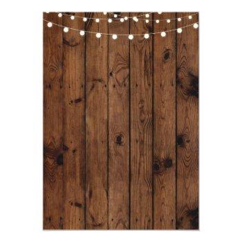Small Daisy Wood Wedding Rustic Floral Light Back View