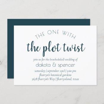 Small Dark Midnight Teal Script | One With Plot Twist Front View