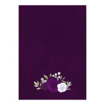 Small Deep Purple Elegant Lavender & Plum Roses Wedding Back View